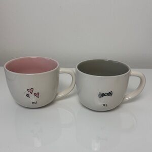 RAE DUNN Artisan Collection Mugs Mr. Mrs. Set of 2